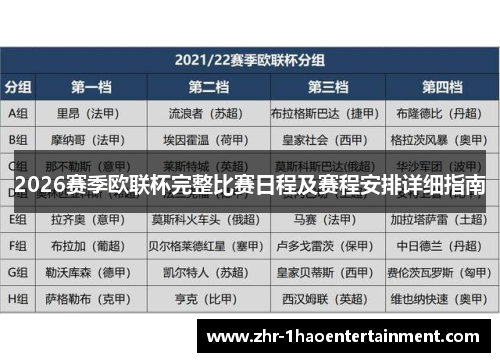 2026赛季欧联杯完整比赛日程及赛程安排详细指南