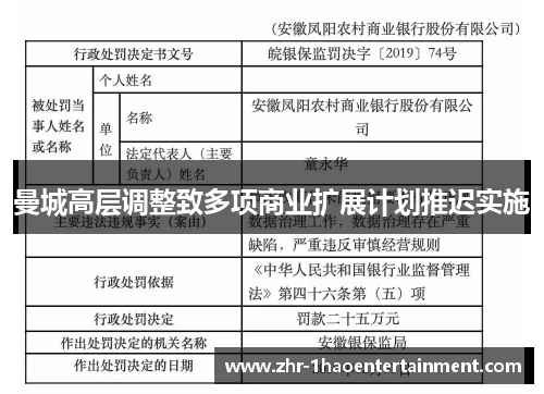 曼城高层调整致多项商业扩展计划推迟实施