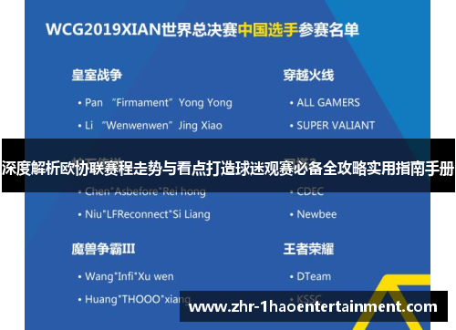 深度解析欧协联赛程走势与看点打造球迷观赛必备全攻略实用指南手册
